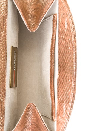 Kara Ross Embossed Leather Clutch