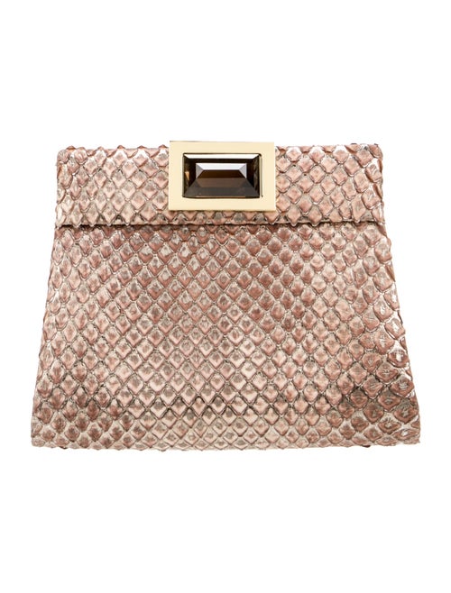 Kara Ross Python Clutch