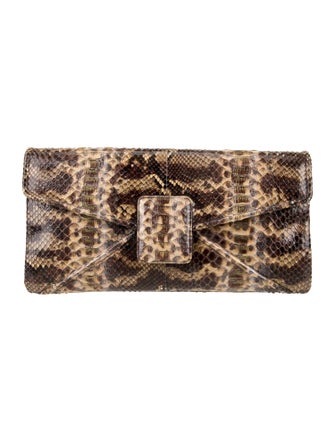 Kara Ross Python Clutch
