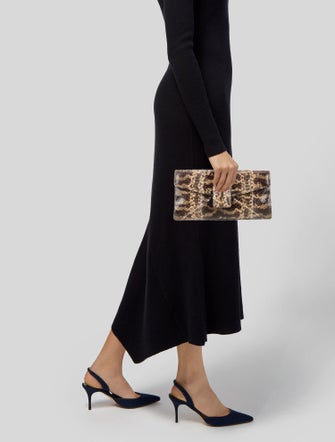 Kara Ross Python Clutch