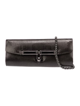 Kara Ross Embossed Leather Clutch