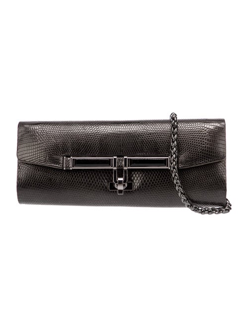 Kara Ross Embossed Leather Clutch