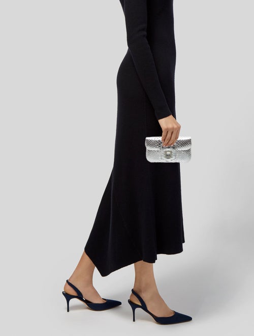 Kara Ross Snakeskin Clutch