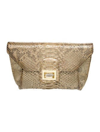 Kara Ross Python Clutch