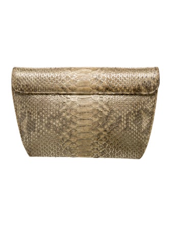 Kara Ross Python Clutch