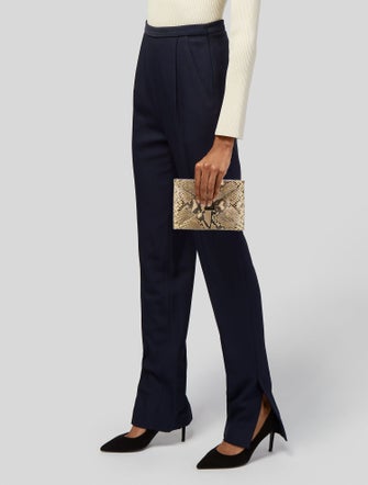 Kara Ross Snakeskin Clutch