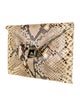 Kara Ross Snakeskin Clutch