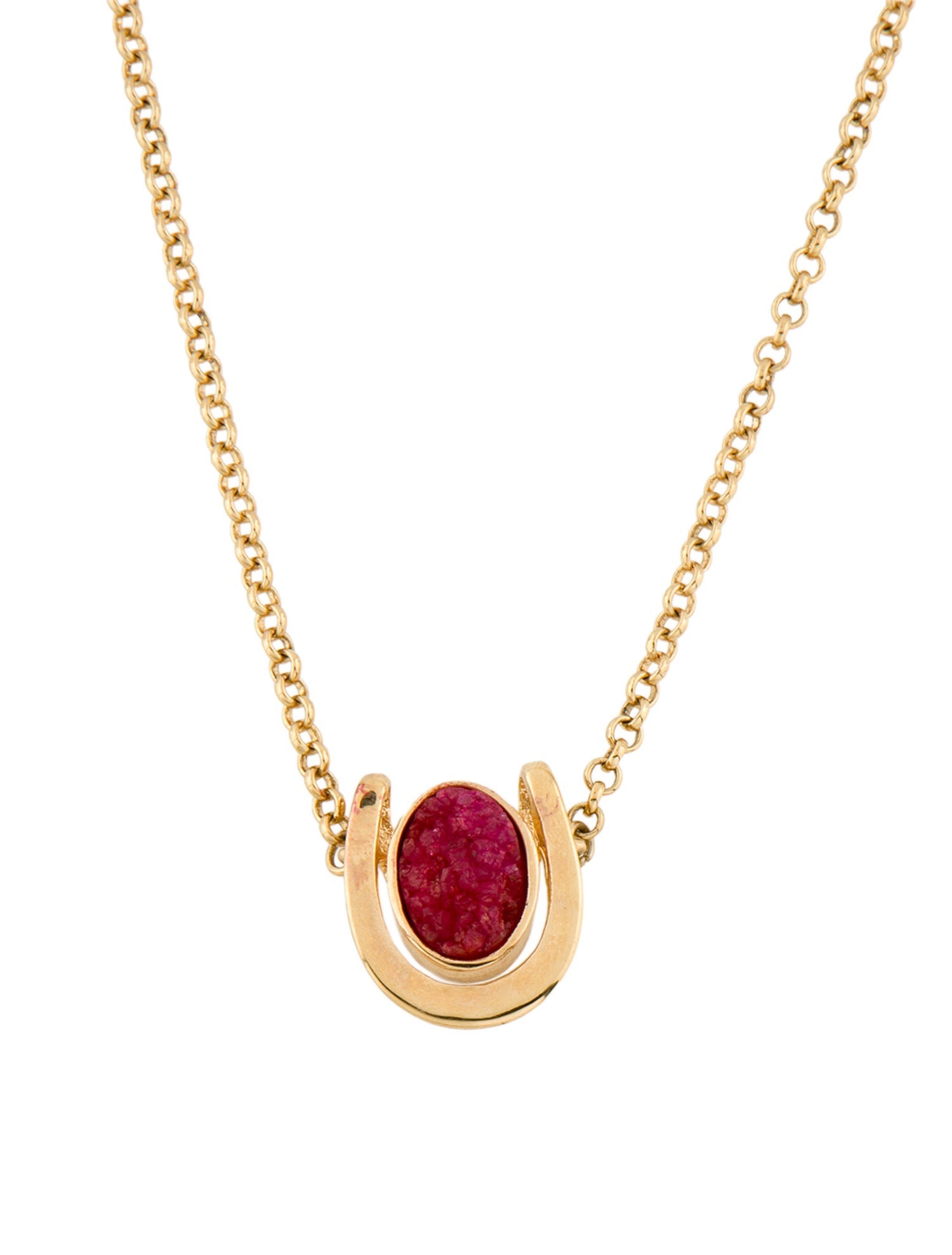 Kara Ross Pink Stone Pendant Necklace