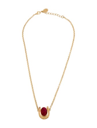 Kara Ross Pink Stone Pendant Necklace