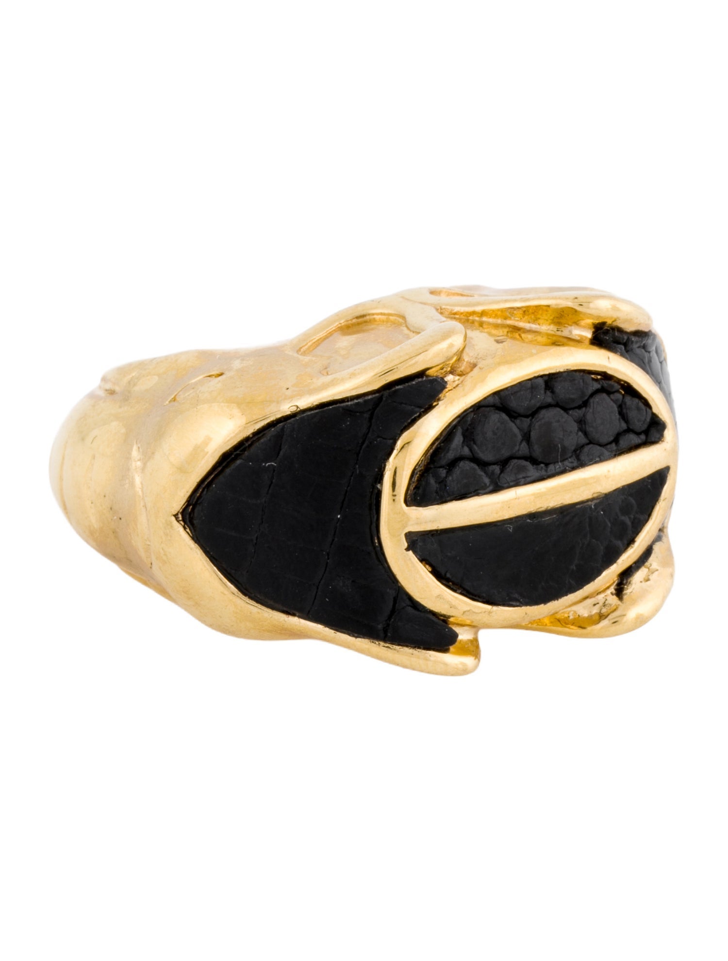 Kara Ross Leather Elephant Cocktail Ring