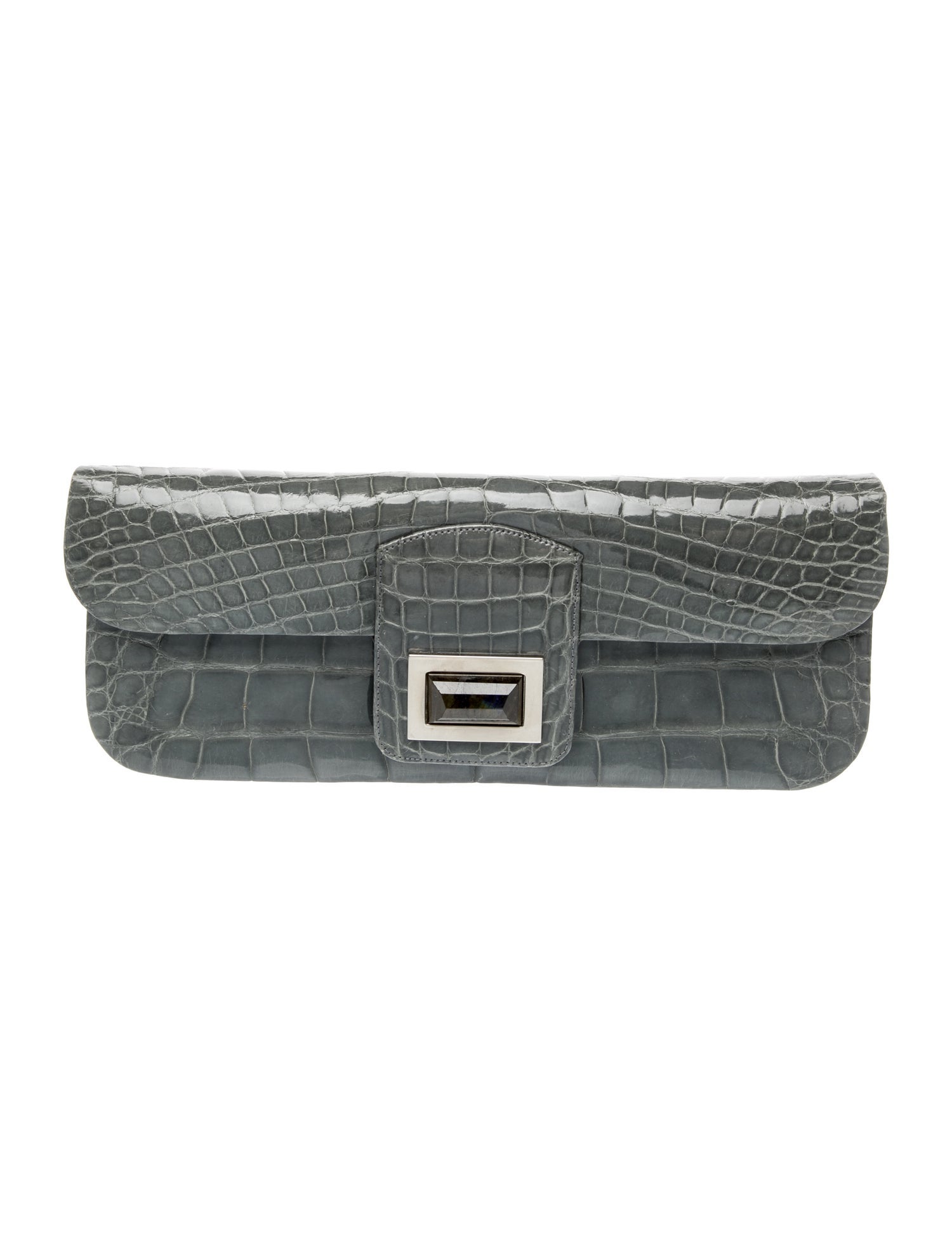 Kara Ross Embossed Leather Clutch
