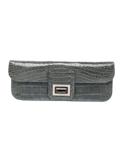 Kara Ross Embossed Leather Clutch
