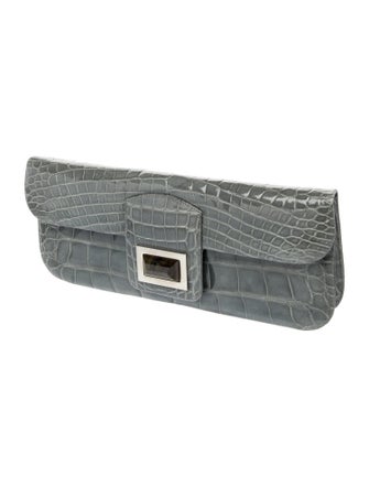 Kara Ross Embossed Leather Clutch