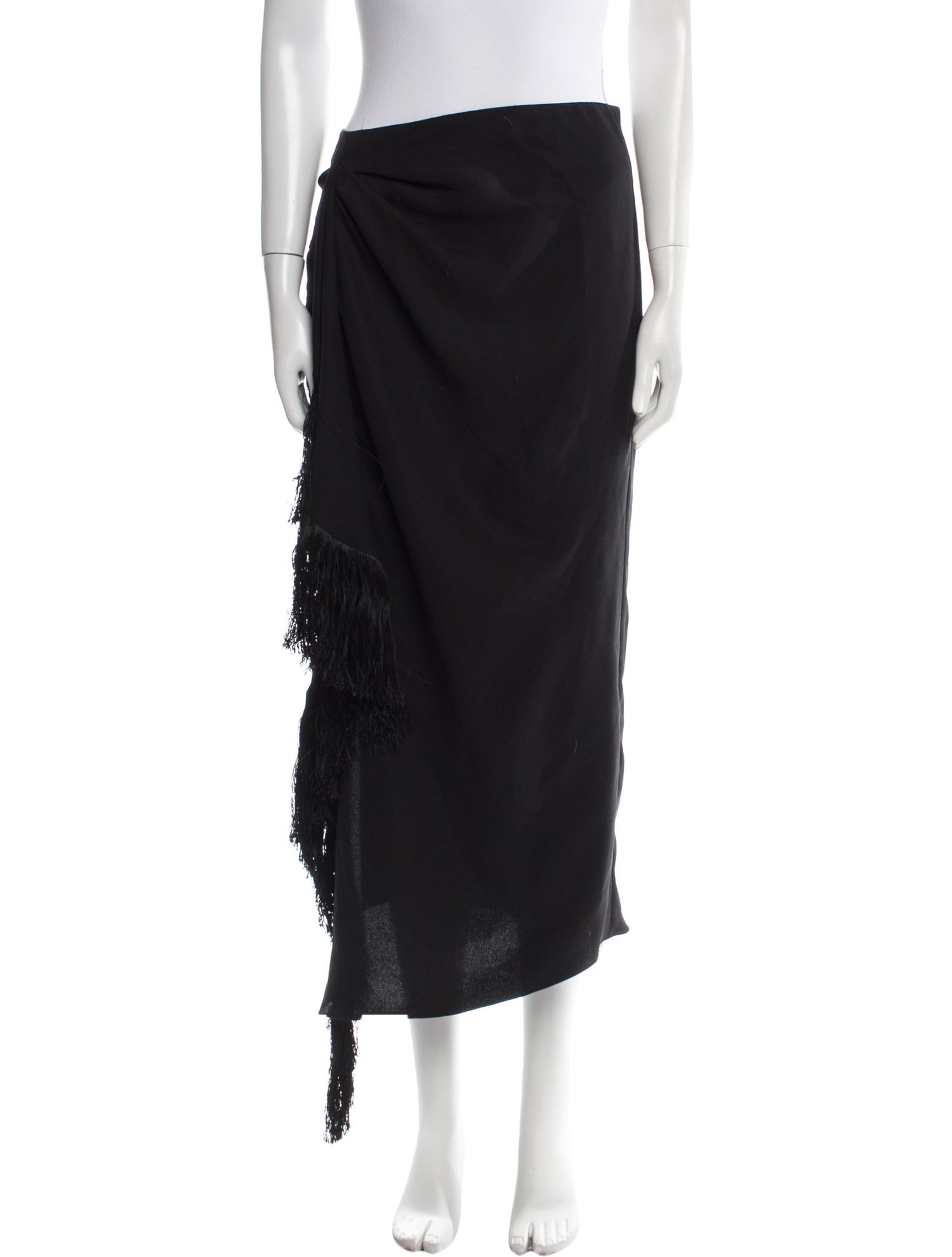 Kara Ross Silk Midi Length Skirt