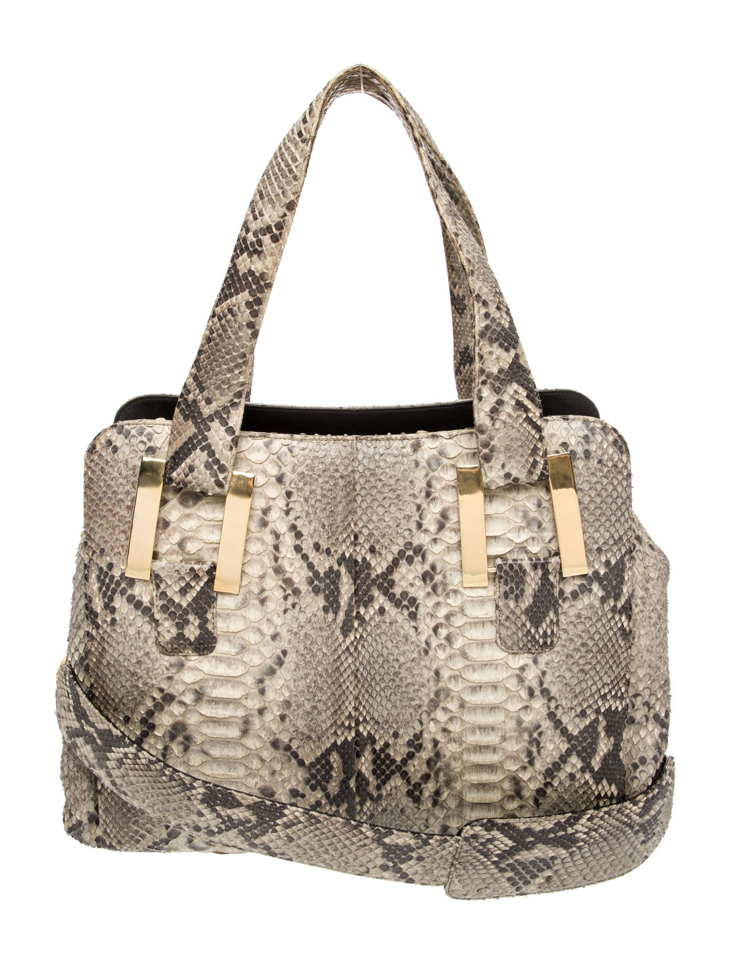Kara Ross Python Top Handle Bag