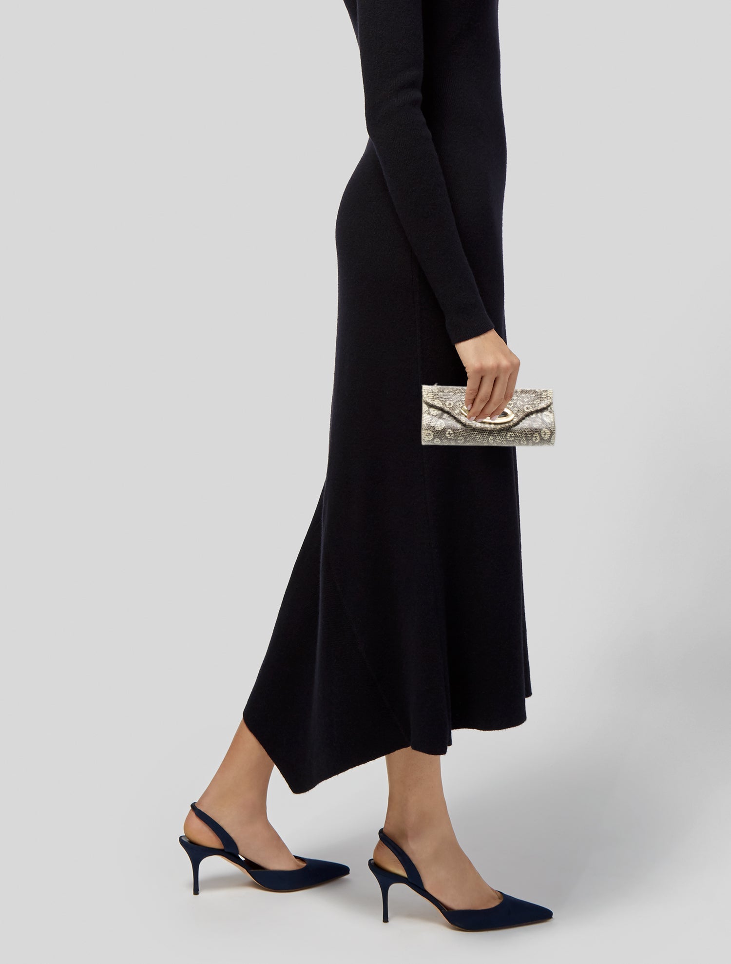 Kara Ross Lizard Clutch