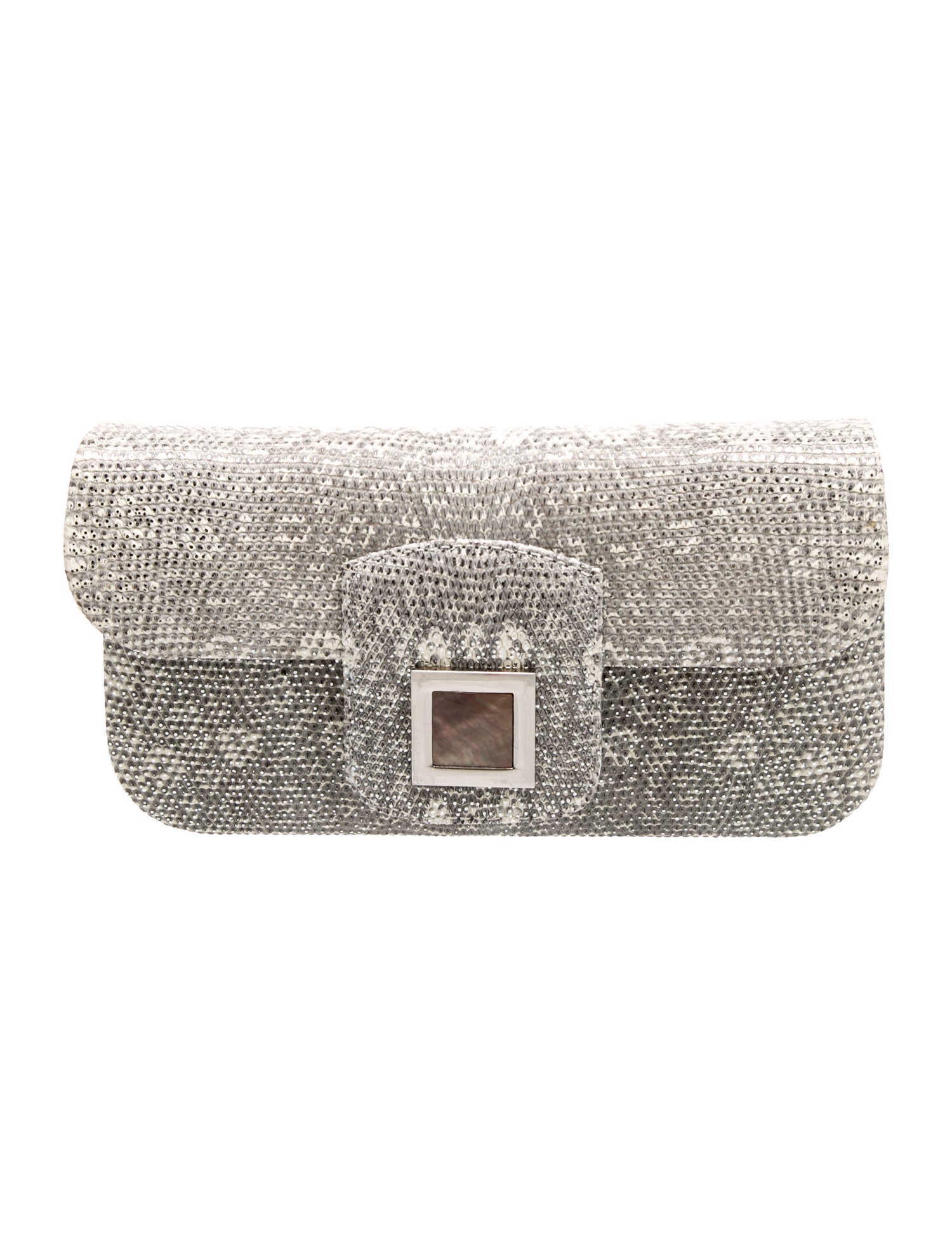 Kara Ross Embossed Leather Minaudière