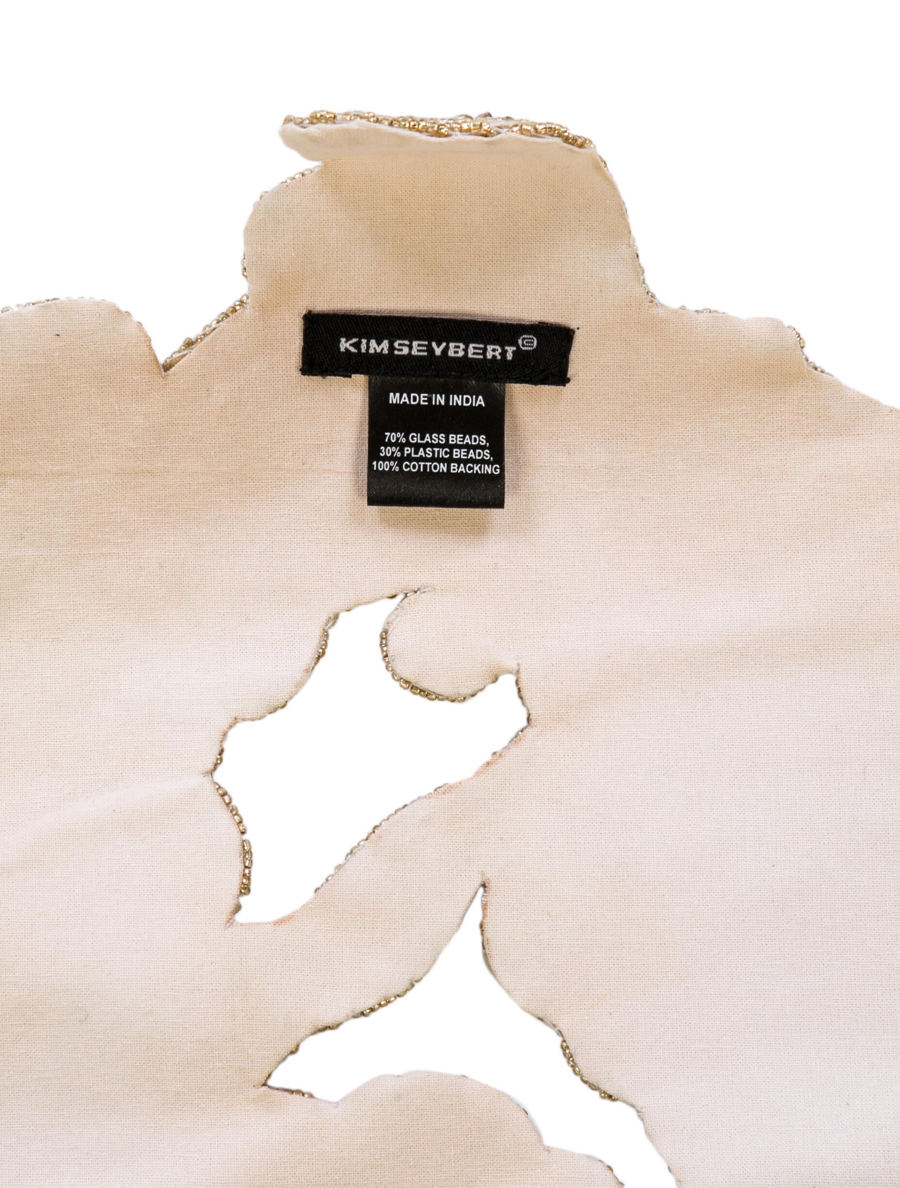 Kim Seybert Beaded Table Runner Brown Table Linens & Accessories