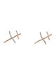 Kismet by Milka 14K Diamond Cross Stud Earrings