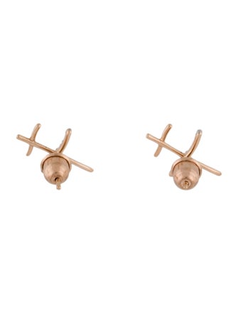 Kismet by Milka 14K Diamond Cross Stud Earrings