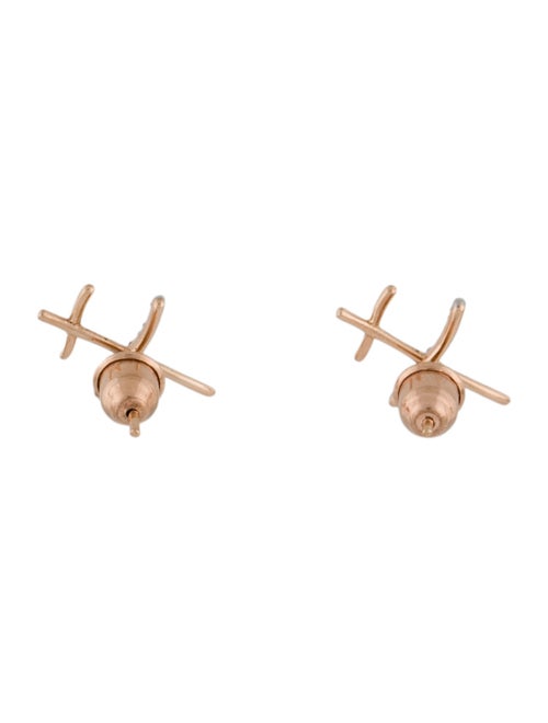 Kismet by Milka 14K Diamond Cross Stud Earrings