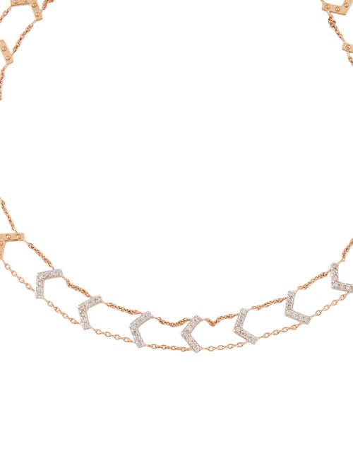 Kismet by Milka 14K Diamond Chevron Choker Necklace