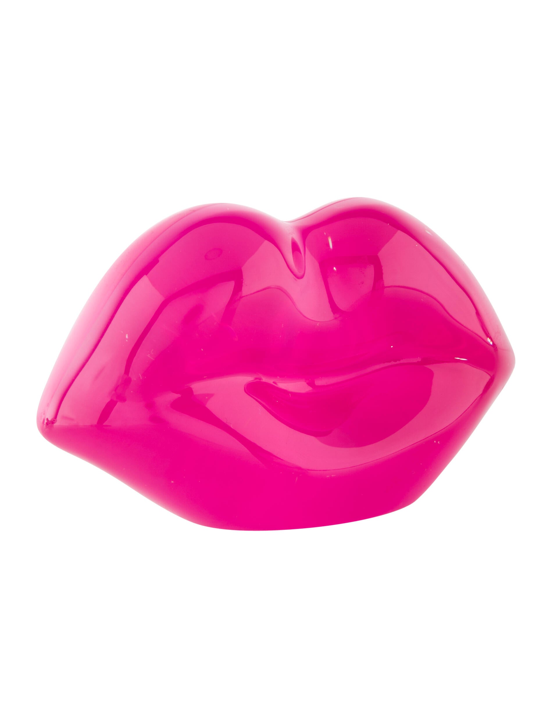 Kosta Boda Glass Lip Paperweight Pink Decorative Accents, Decor & Accessories KST24853 The