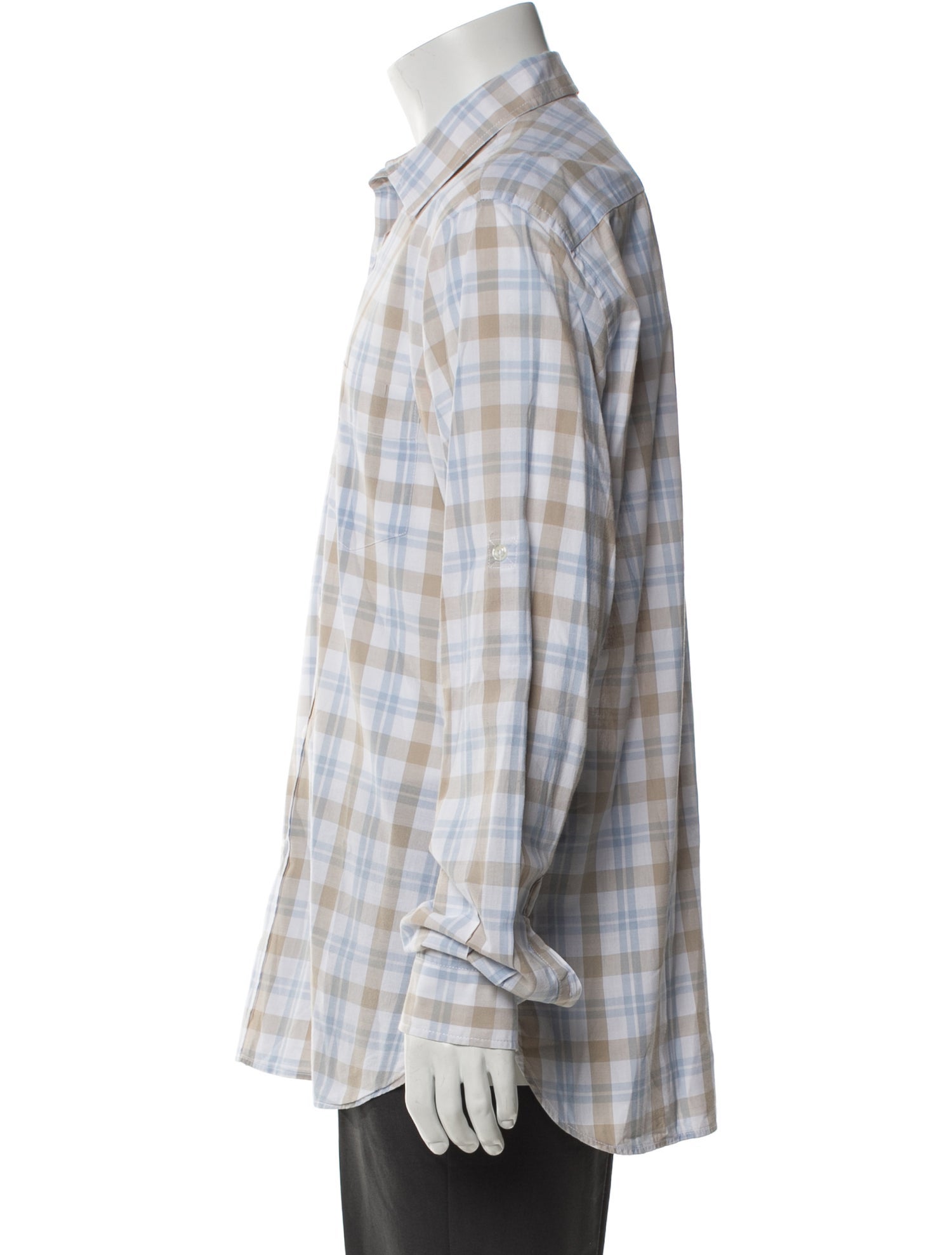 Kiwi Saint-Tropez Plaid Print Long Sleeve Shirt