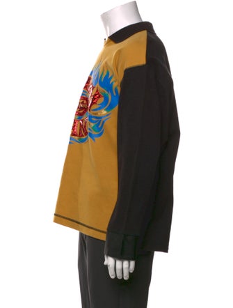 Kansai Yamamoto Graphic Print Collar Sweatshirt