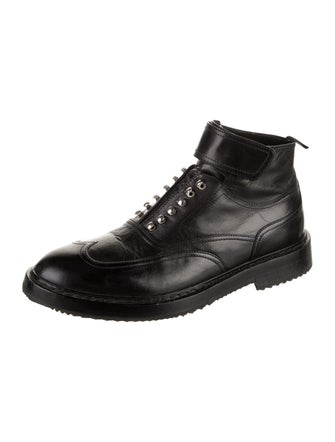 Kris Van Assche Leather Lace-Up Boots