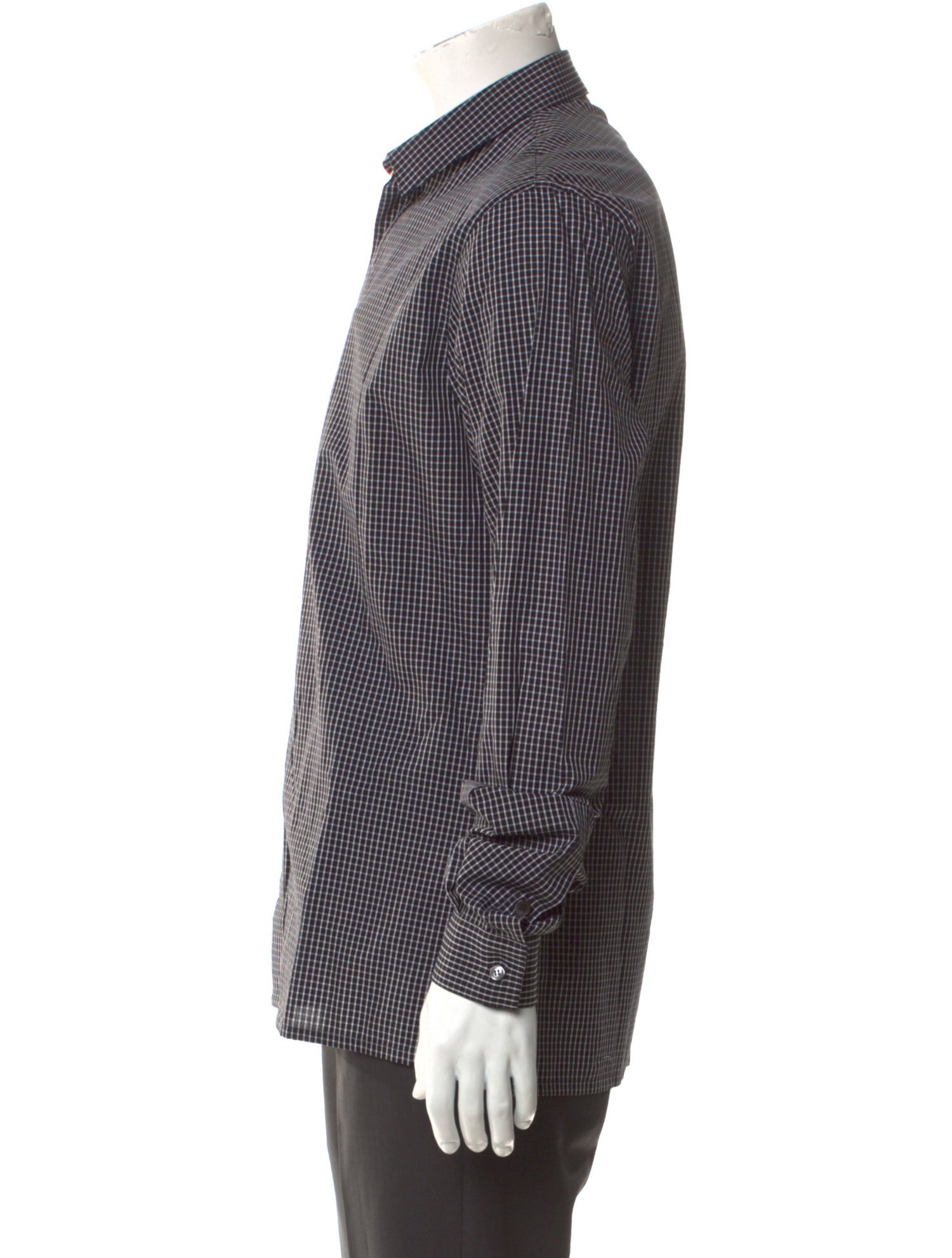 Kris Van Assche Plaid Print Long Sleeve Dress Shirt w/ Tags