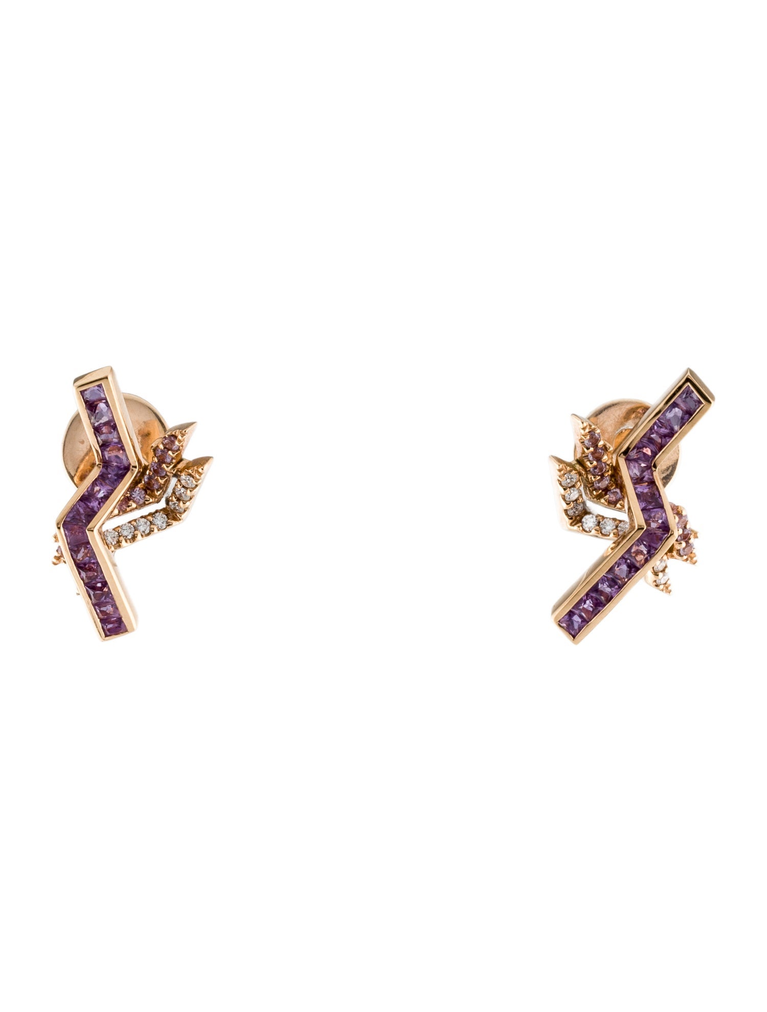 Kavant & Sharart 18K Diamond & Sapphire Stud Earrings