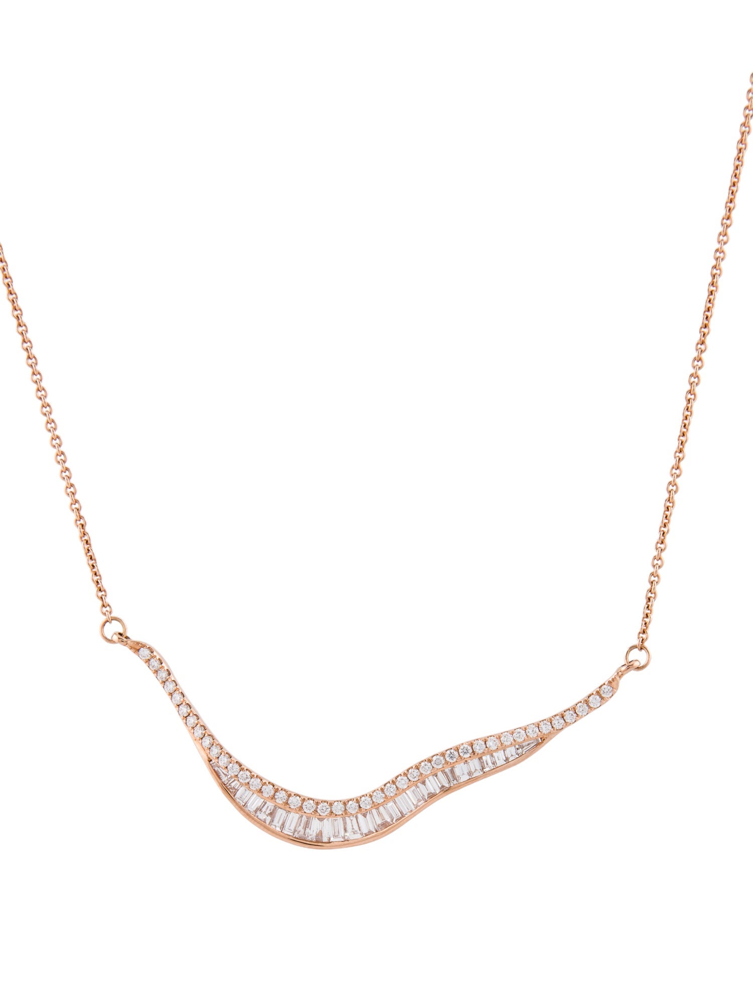 Kavant & Sharart 18K Diamond Talay Wave Pendant Necklace