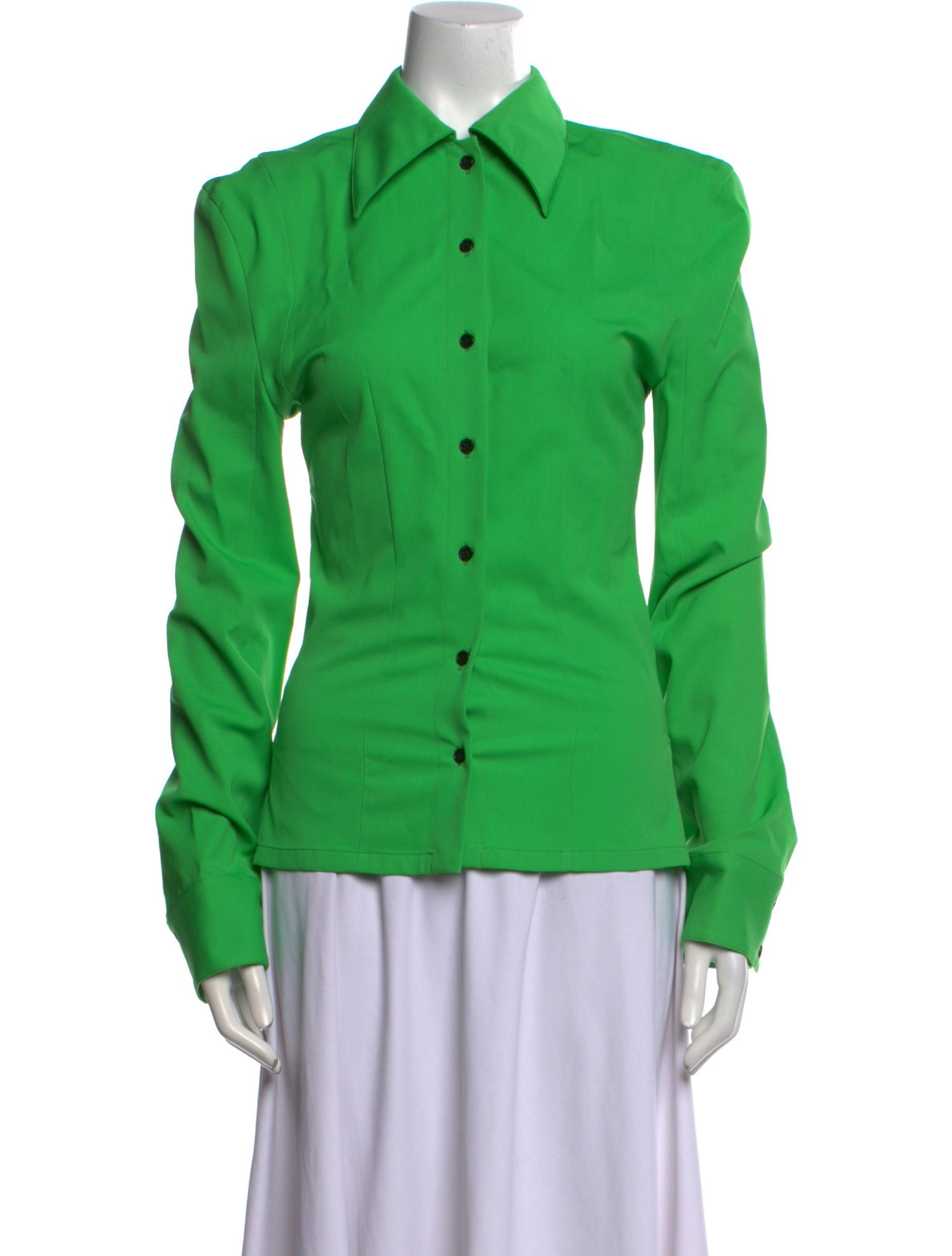 Kwaidan Editions Virgin Wool Long Sleeve Button-Up Top