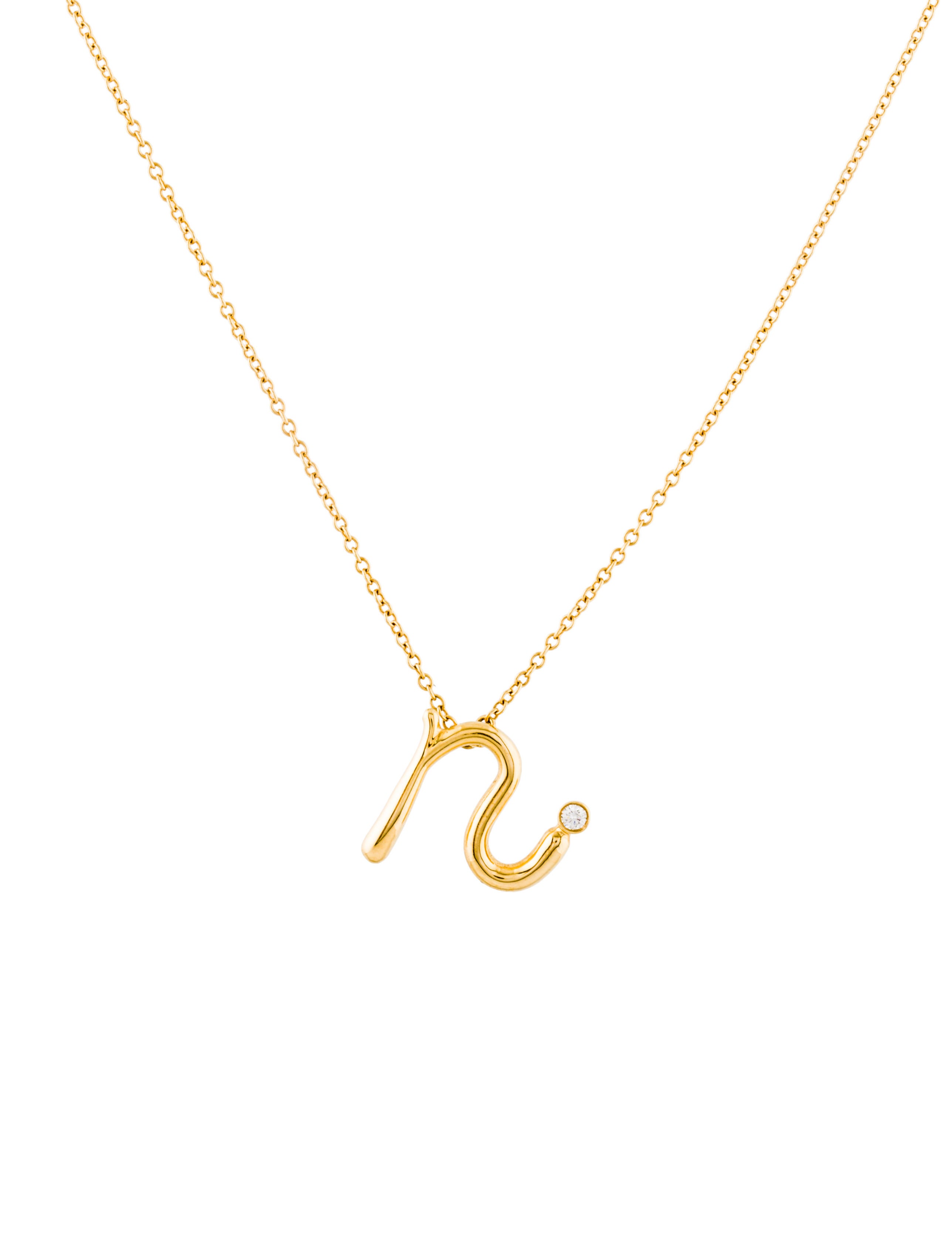 Kwiat 18K Diamond Initial Pendant 