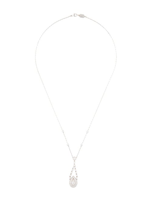 Kwiat 18K Diamond Halo Drop Pendant Necklace