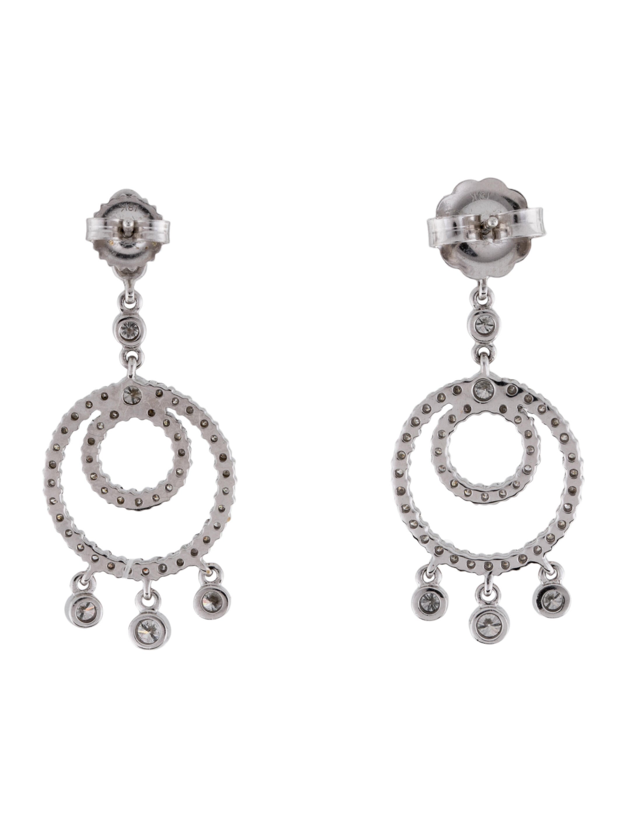 Kwiat 18K 1.90ctw Diamond Dangle Drop Earrings