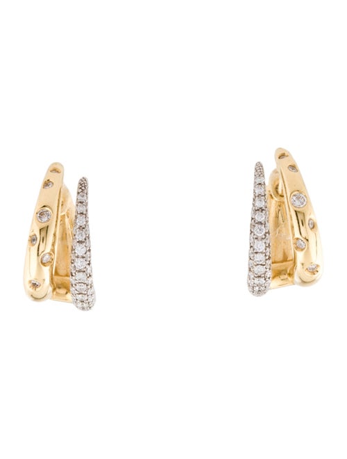 Kwiat Diamond Orbit Collection Hoop Earrings