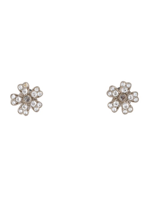 Kwiat 18K Diamond Flower Stud Earrings