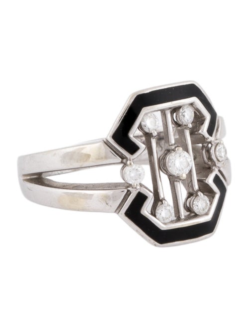 Kwiat 18K Diamond & Enamel Pagoda Ring