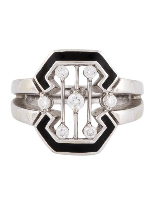 Kwiat 18K Diamond & Enamel Pagoda Ring