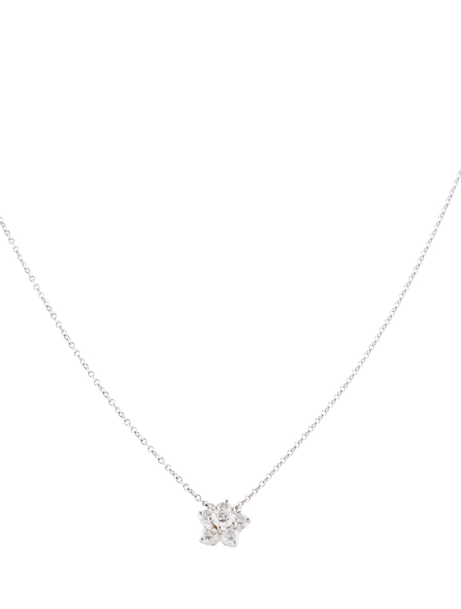 Kwiat 18K Diamond Cluster Flower Pendant Necklace
