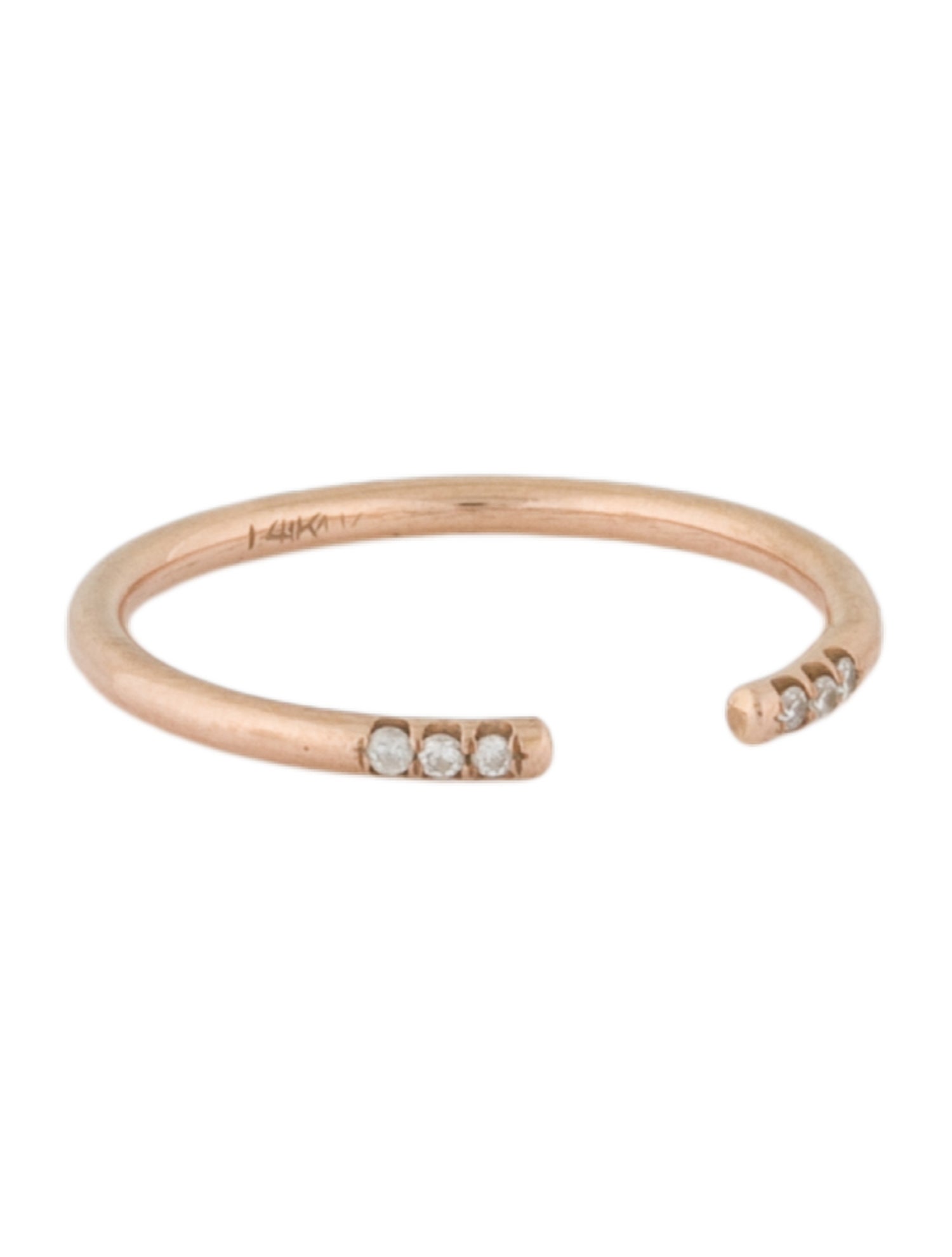 Jennie Kwon Designs 14K Diamond Equilibrium Cuff Ring