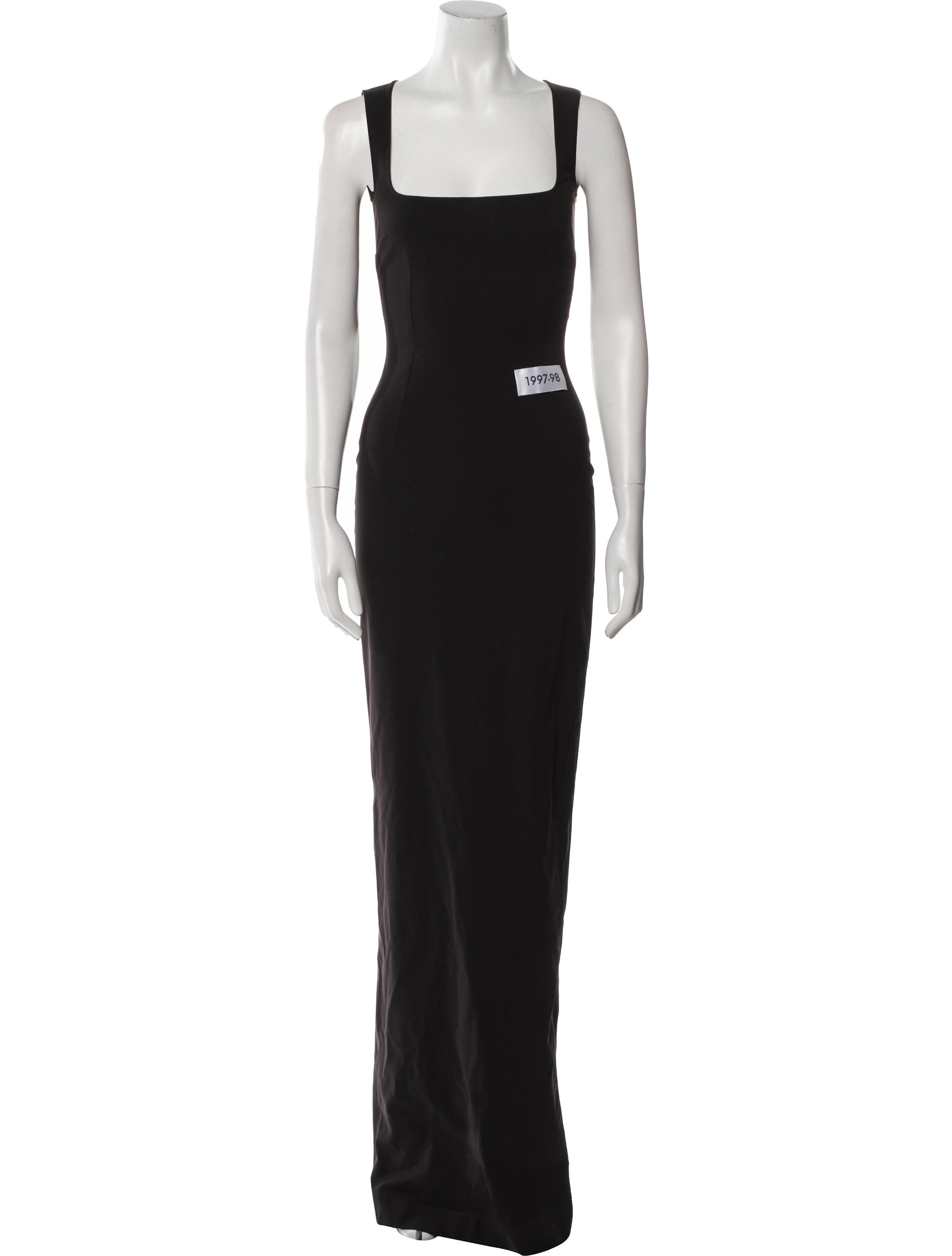 Kim Dolce & Gabbana Square Neckline Long Dress