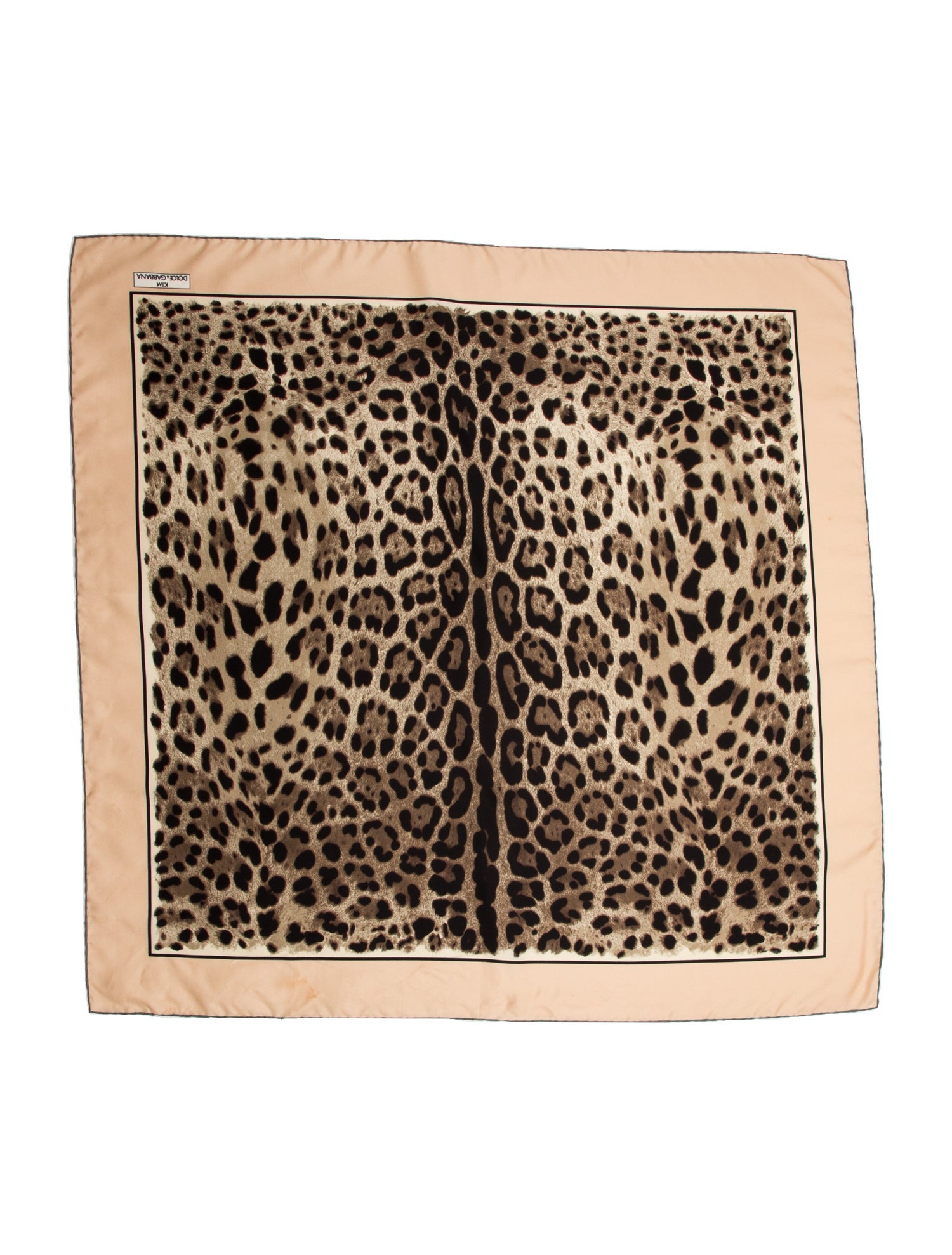 Kim Dolce & Gabbana Silk Animal Print Scarf