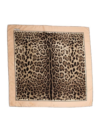 Kim Dolce & Gabbana Silk Animal Print Scarf