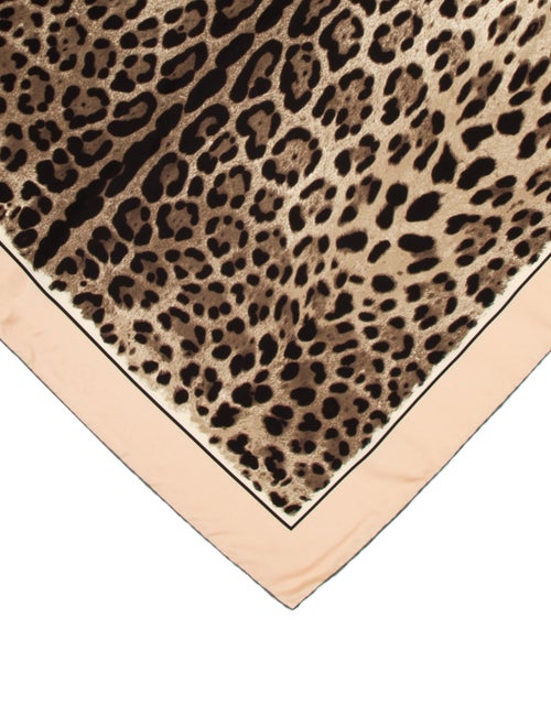 Kim Dolce & Gabbana Silk Animal Print Scarf
