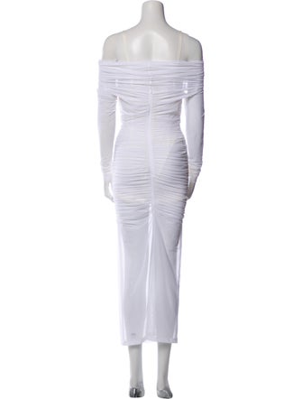 Kim Dolce & Gabbana Off-The-Shoulder Midi Length Dress