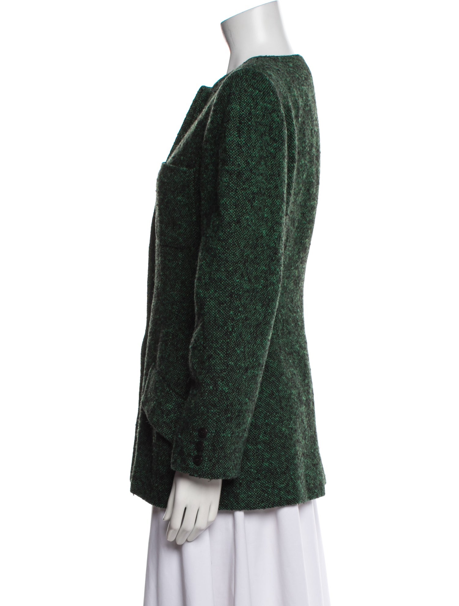 Krizia Wool Tweed Pattern Evening Jacket