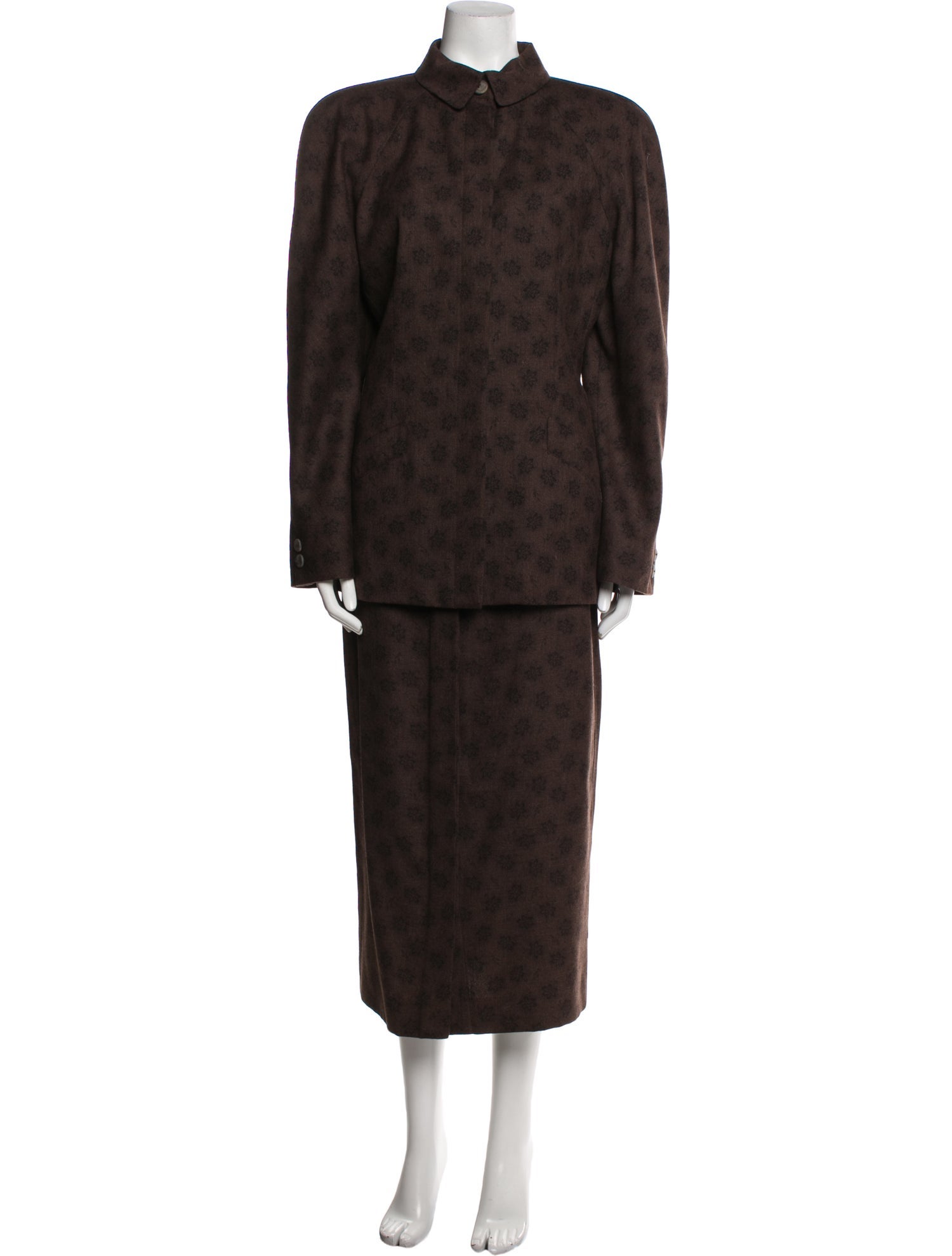 Krizia Vintage Wool Skirt Suit